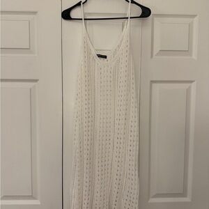 White Knit Coverup Dress